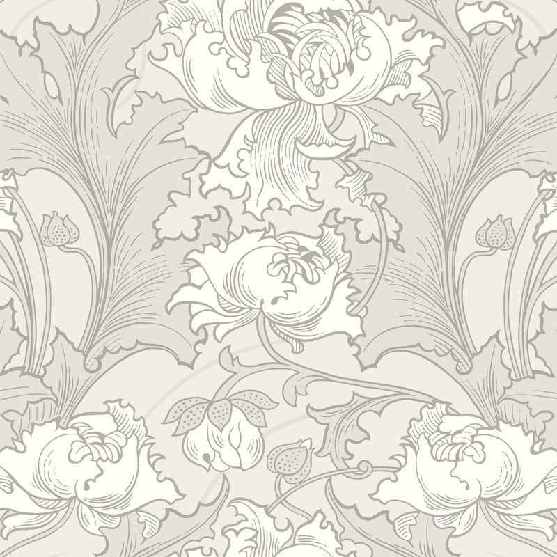 4540 Siri Grey and White Anno Wallpaper by Boråstapeter