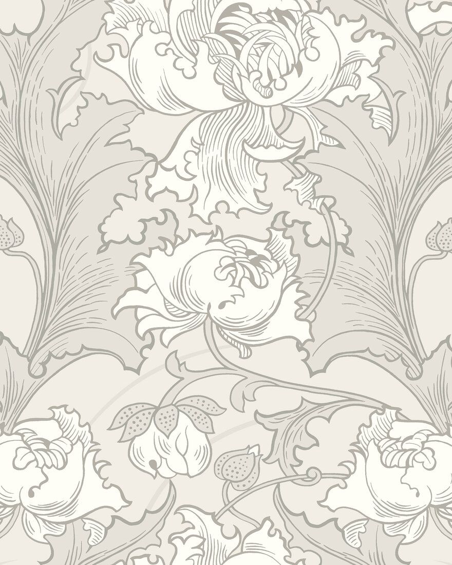 4540 Siri Grey and White Anno Wallpaper by Boråstapeter