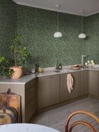 4544 Waldemar Dark Green Anno Wallpaper by Boråstapeter