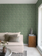 4544 Waldemar Dark Green Anno Wallpaper by Boråstapeter
