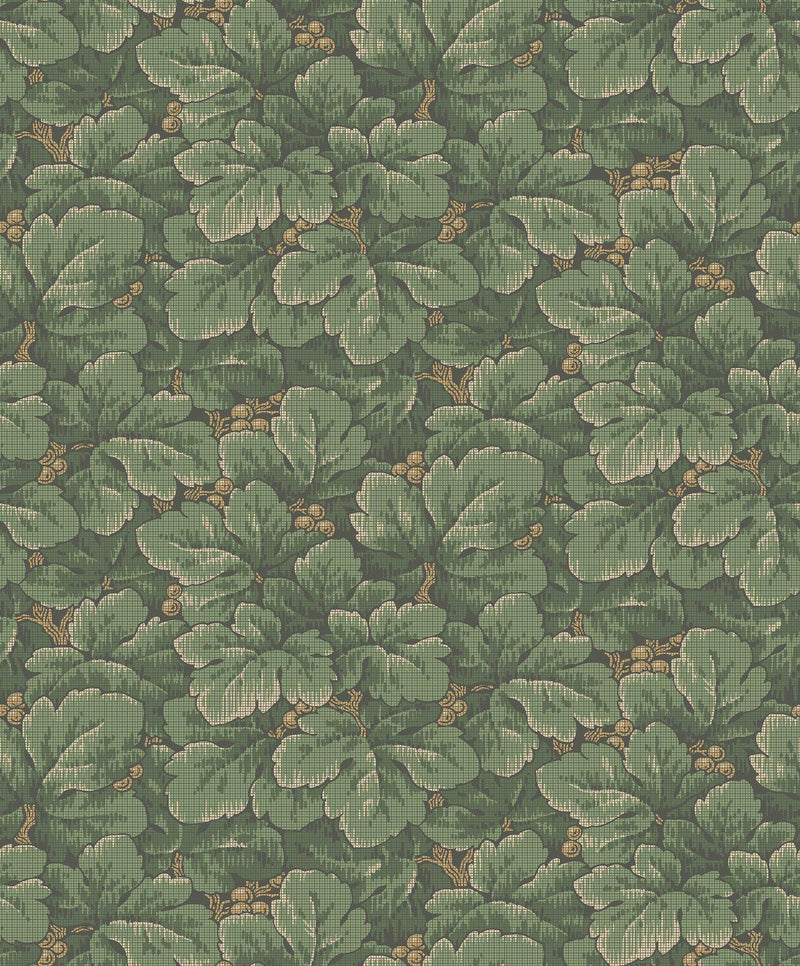 4544 Waldemar Dark Green Icons Wallpaper by Boråstapeter