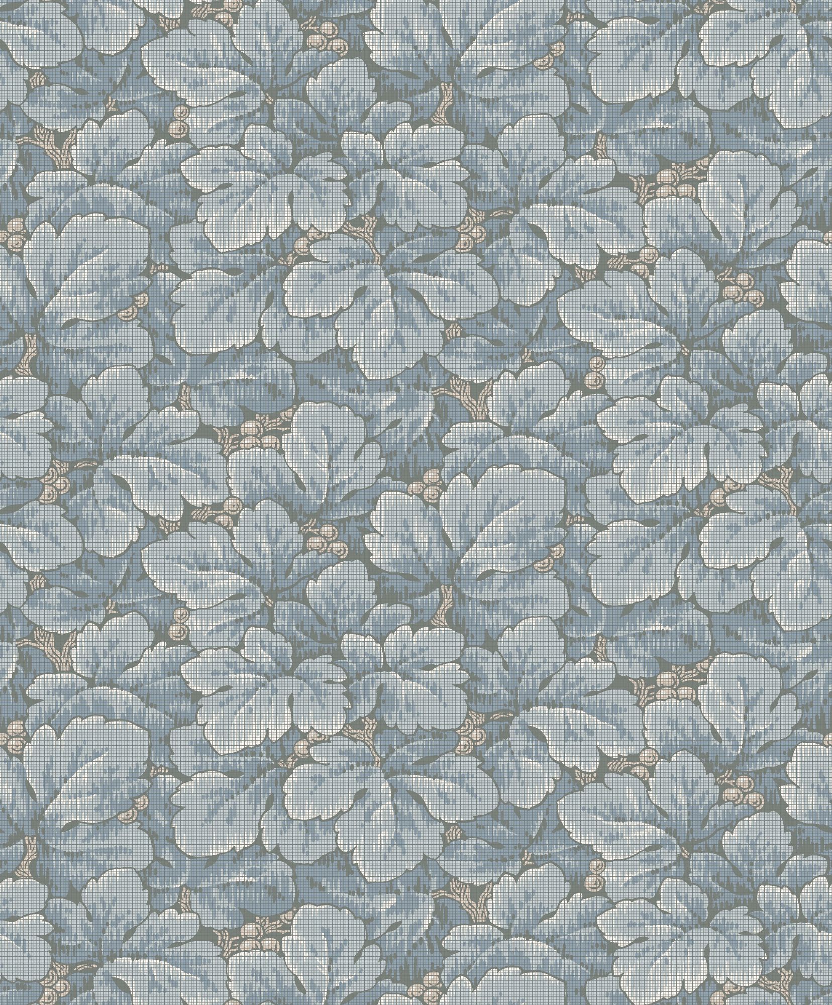 4545 Waldemar Light Blue Anno Wallpaper by Boråstapeter