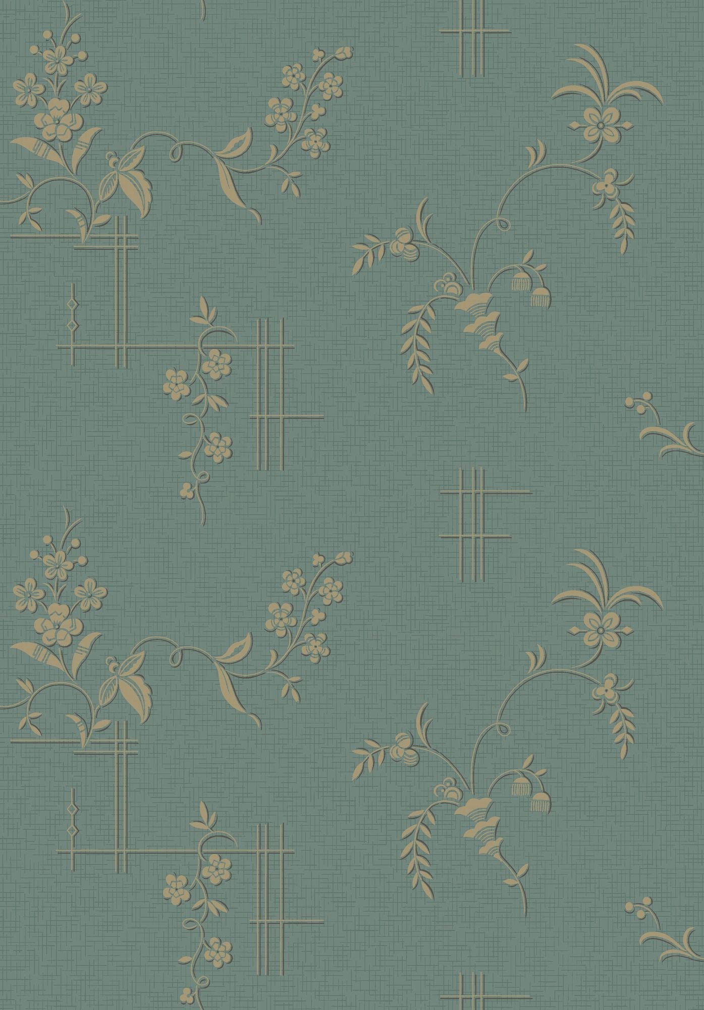 4547 Ulricehamn Green Anno Wallpaper by Boråstapeter