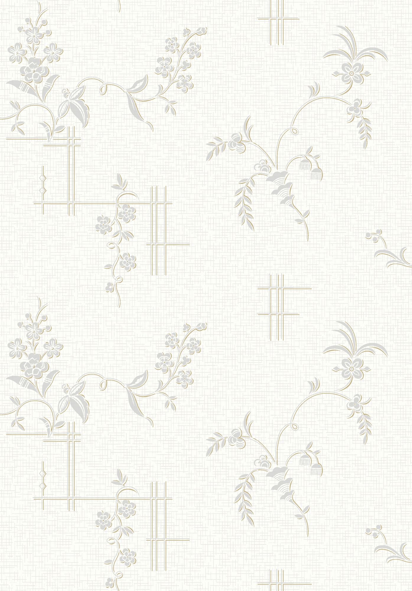 4549 Ulricehamn White and Grey Anno Wallpaper by Boråstapeter