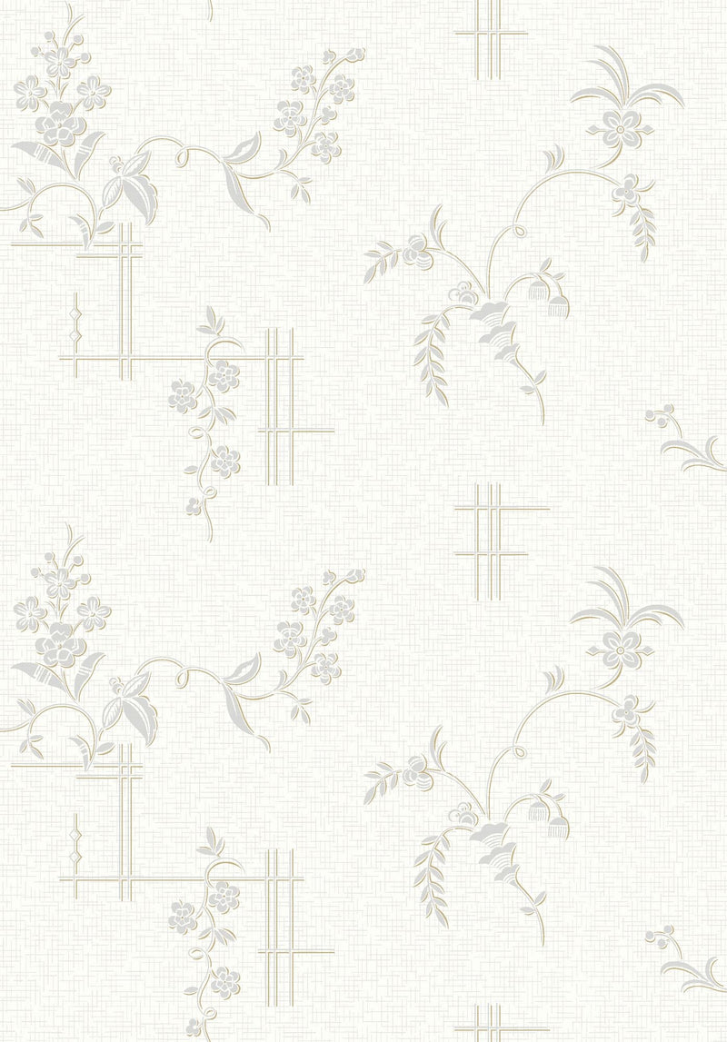 4549 Ulricehamn White and Grey Anno Wallpaper by Boråstapeter