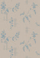 Ulricehamn Beige and Blue Anno Wallpaper by Boråstapeter
