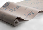 4550 Ulricehamn Beige and Blue Anno Wallpaper by Boråstapeter