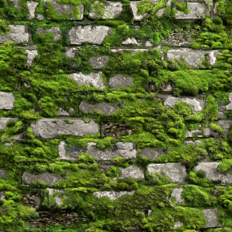 45731 Stone Optic Bricks and More Green Wallpaper By Galerie