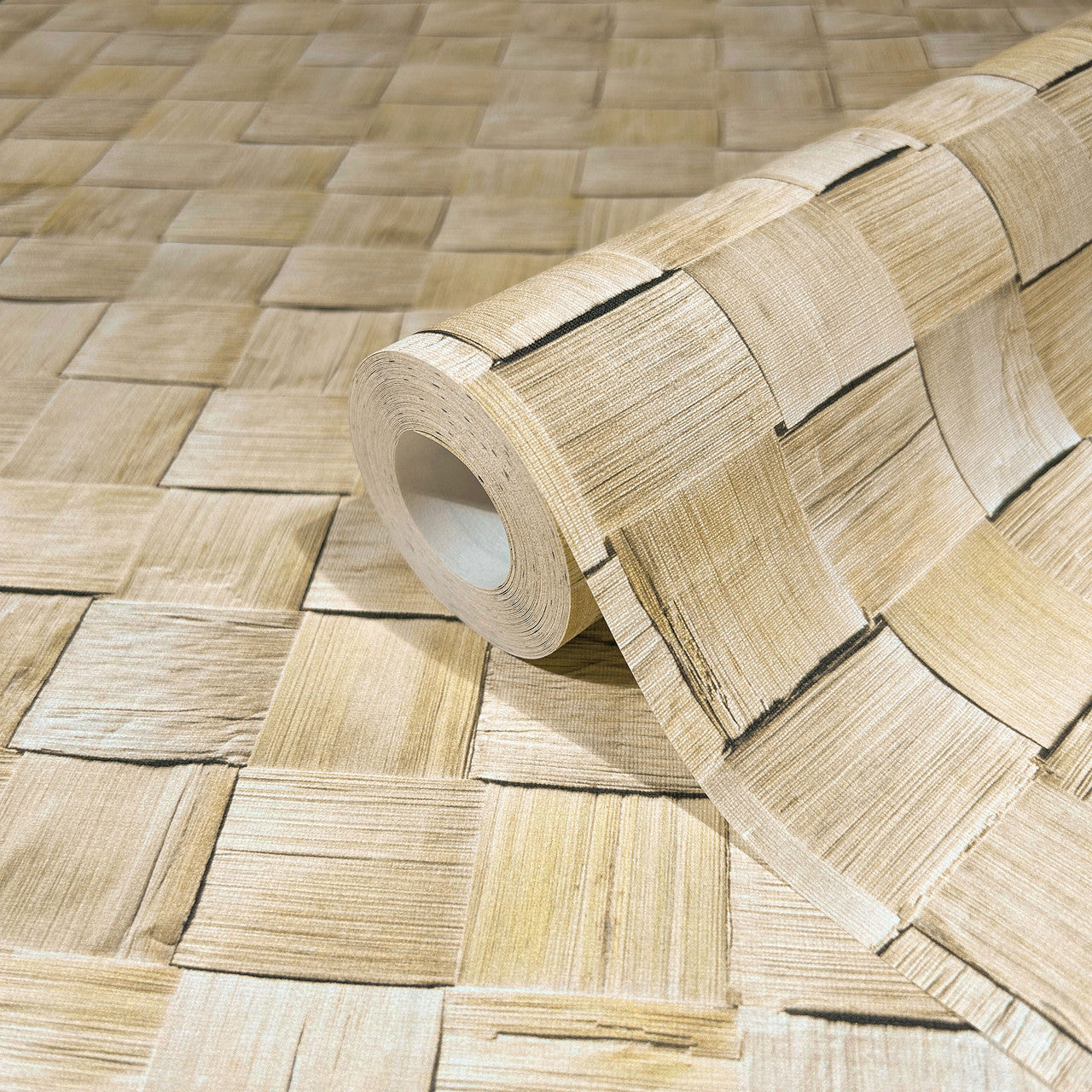 45740 The Woods and Wicker Beige Wallpaper By Galerie