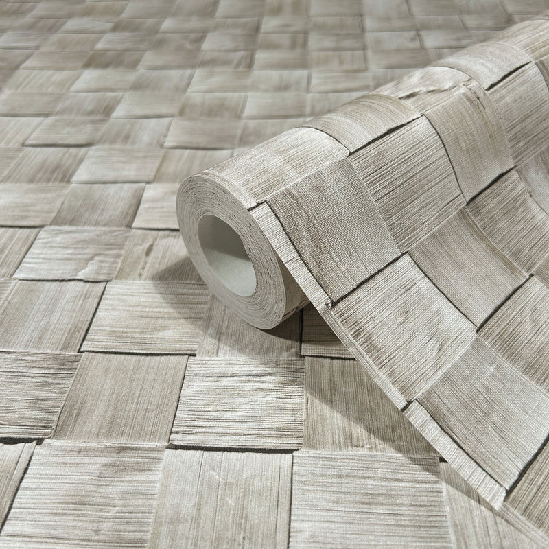 45741 The Woods and Wicker Silver Grey Wallpaper By Galerie