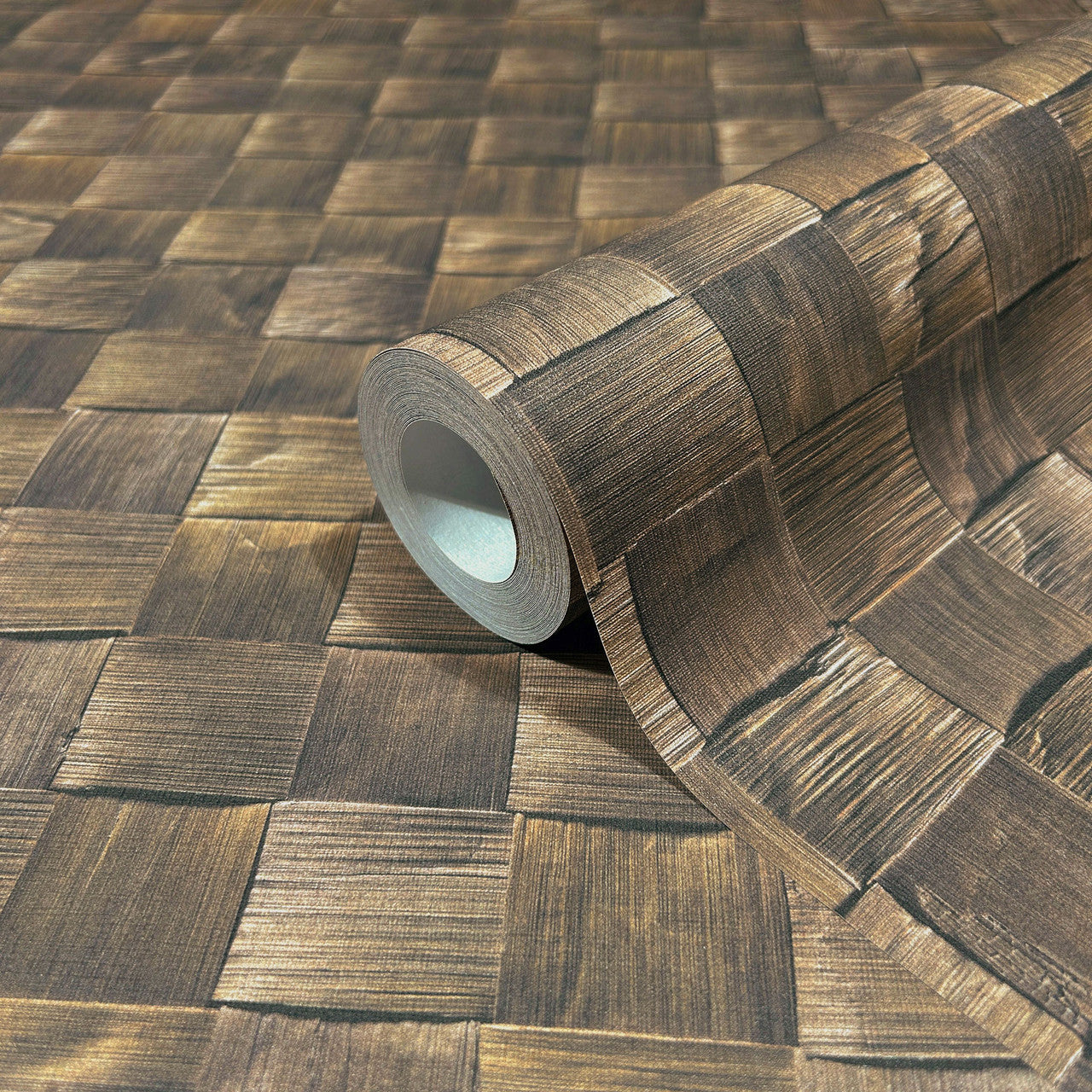 45742 The Woods and Wicker Bronze Brown Wallpaper By Galerie