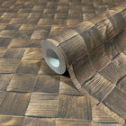 45742 The Woods and Wicker Bronze Brown Wallpaper By Galerie