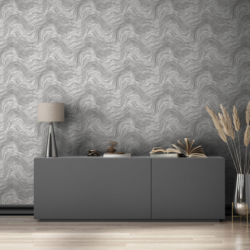 45758 Marble Optic Bricks and More Grey Wallpaper By Galerie