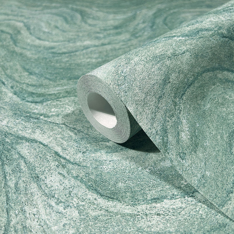 45759 Marble Optic Bricks and More Green Wallpaper By Galerie