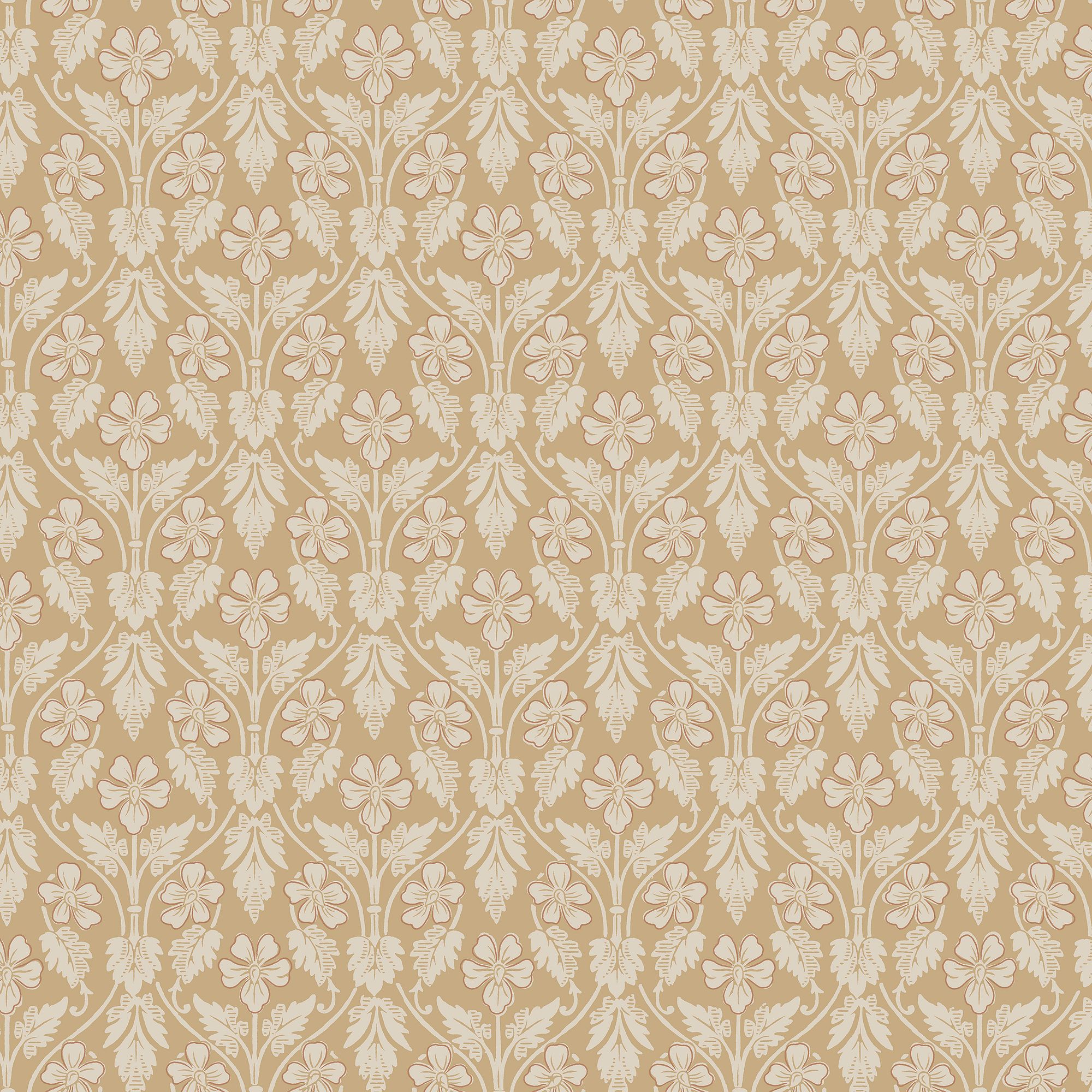 4585 Nora Light Yellow and Beige Anno Wallpaper by Boråstapeter