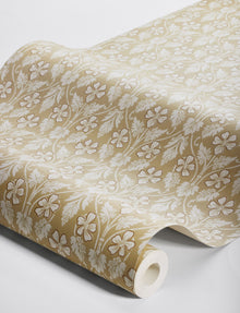 4585 Nora Light Yellow and Beige Anno Wallpaper by Boråstapeter