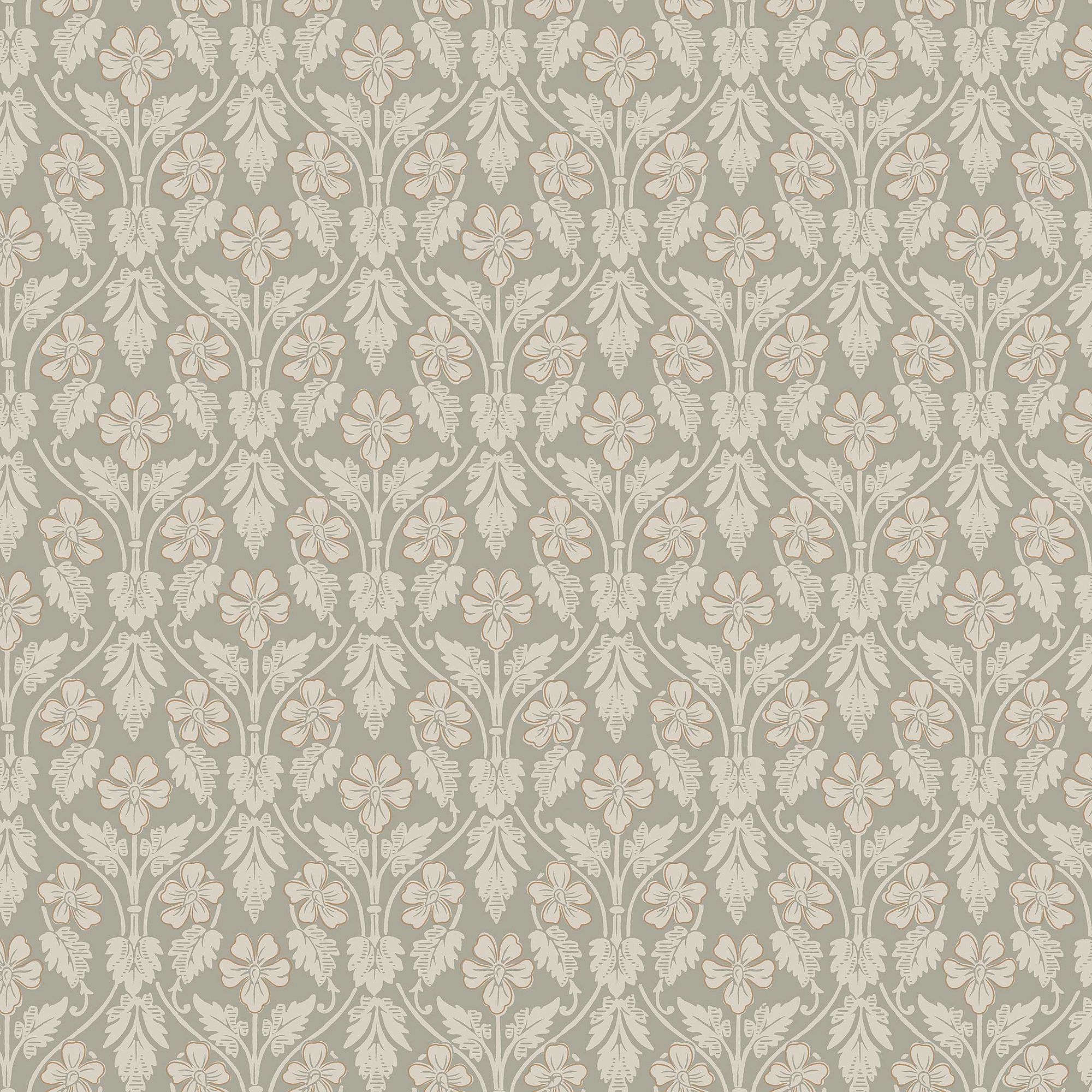4586 Nora Light Green and Beige Icons Wallpaper by Boråstapeter