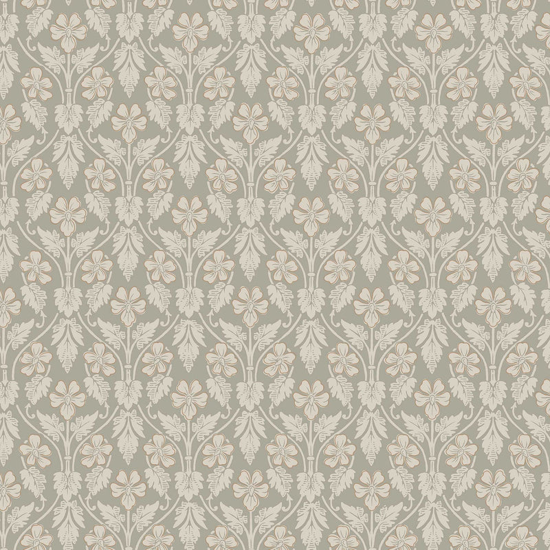 4586 Nora Light Green and Beige Icons Wallpaper by Boråstapeter
