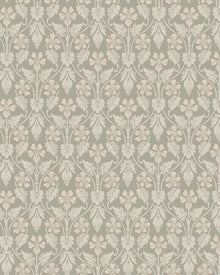 4586 Nora Light Green and Beige Icons Wallpaper by Boråstapeter