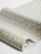 4586 Nora Light Green and Beige Icons Wallpaper by Boråstapeter