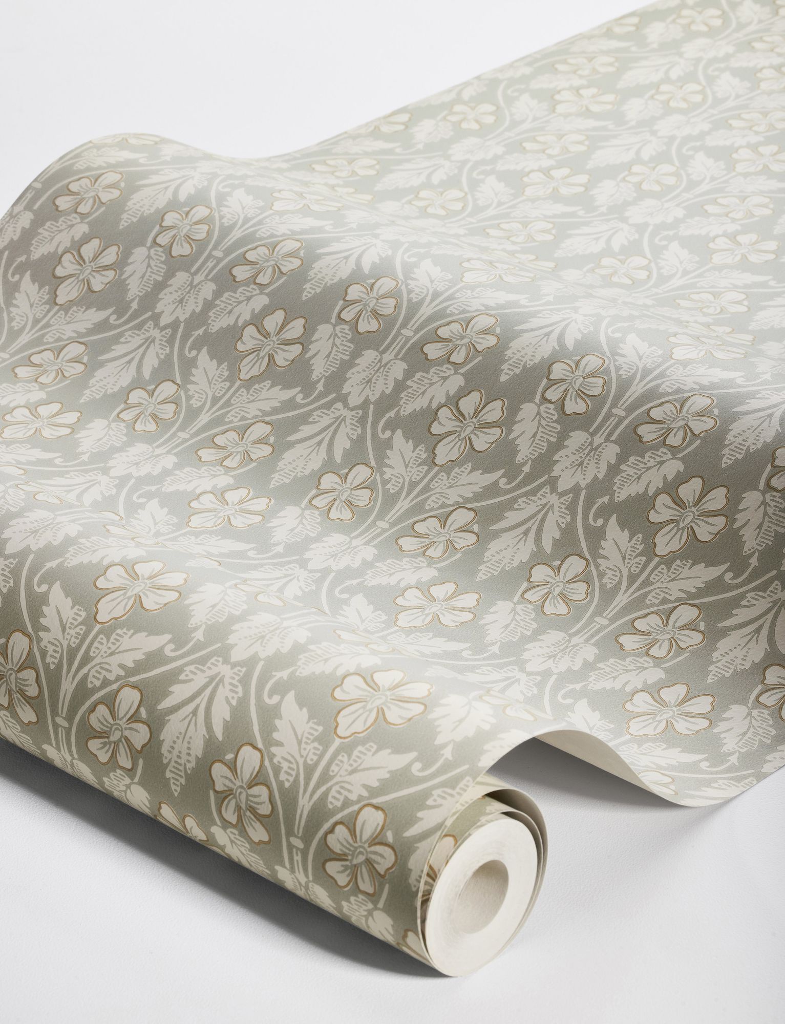 4586 Nora Light Green and Beige Icons Wallpaper by Boråstapeter