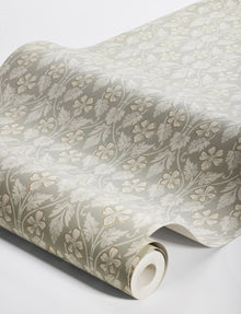4586 Nora Light Green and Beige Icons Wallpaper by Boråstapeter
