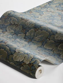 4587 Waldemar Dark Blue and Green Anno Wallpaper by Boråstapeter