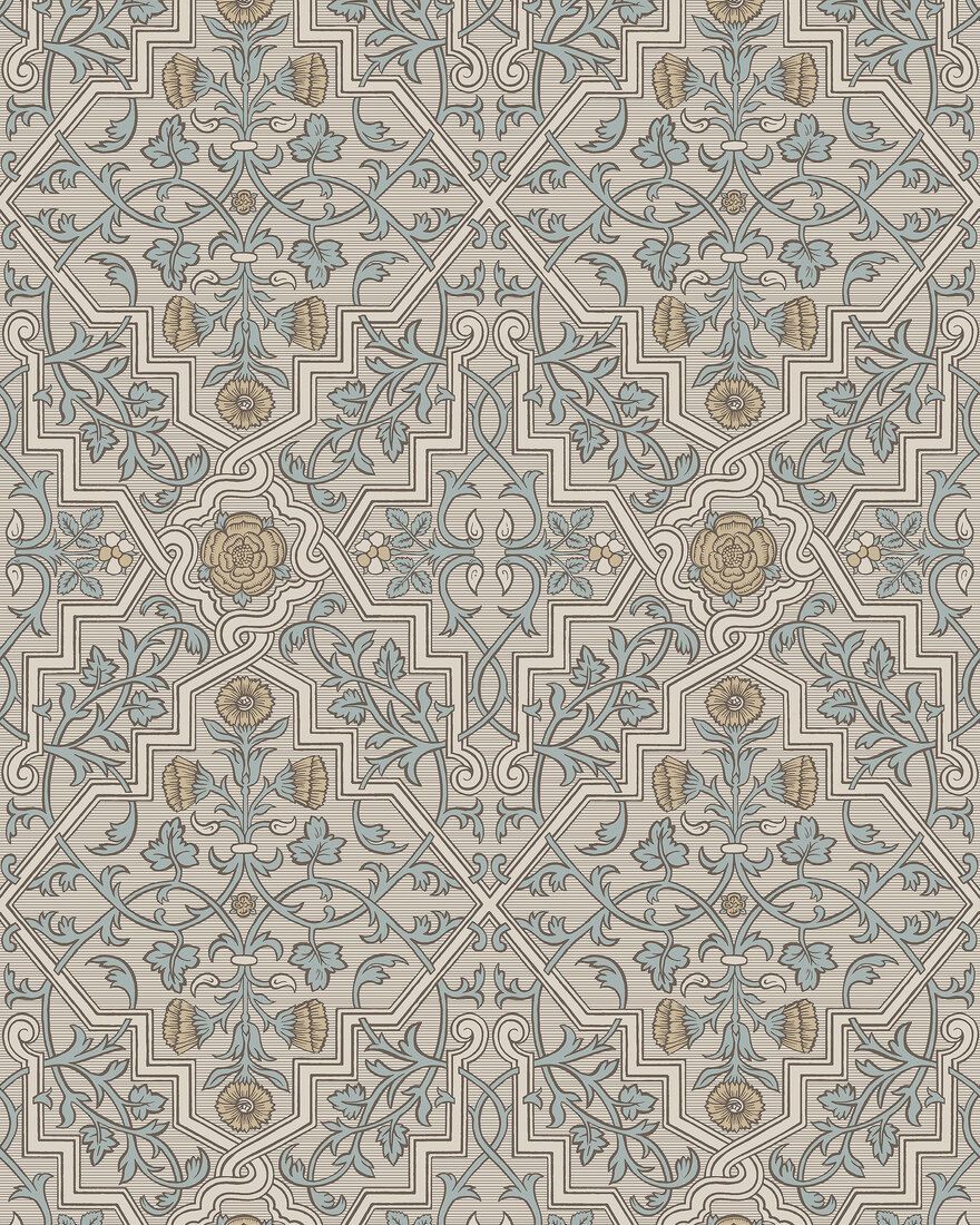 4589 Rosenvinge Light Beige and Yellow Anno Wallpaper by Boråstapeter