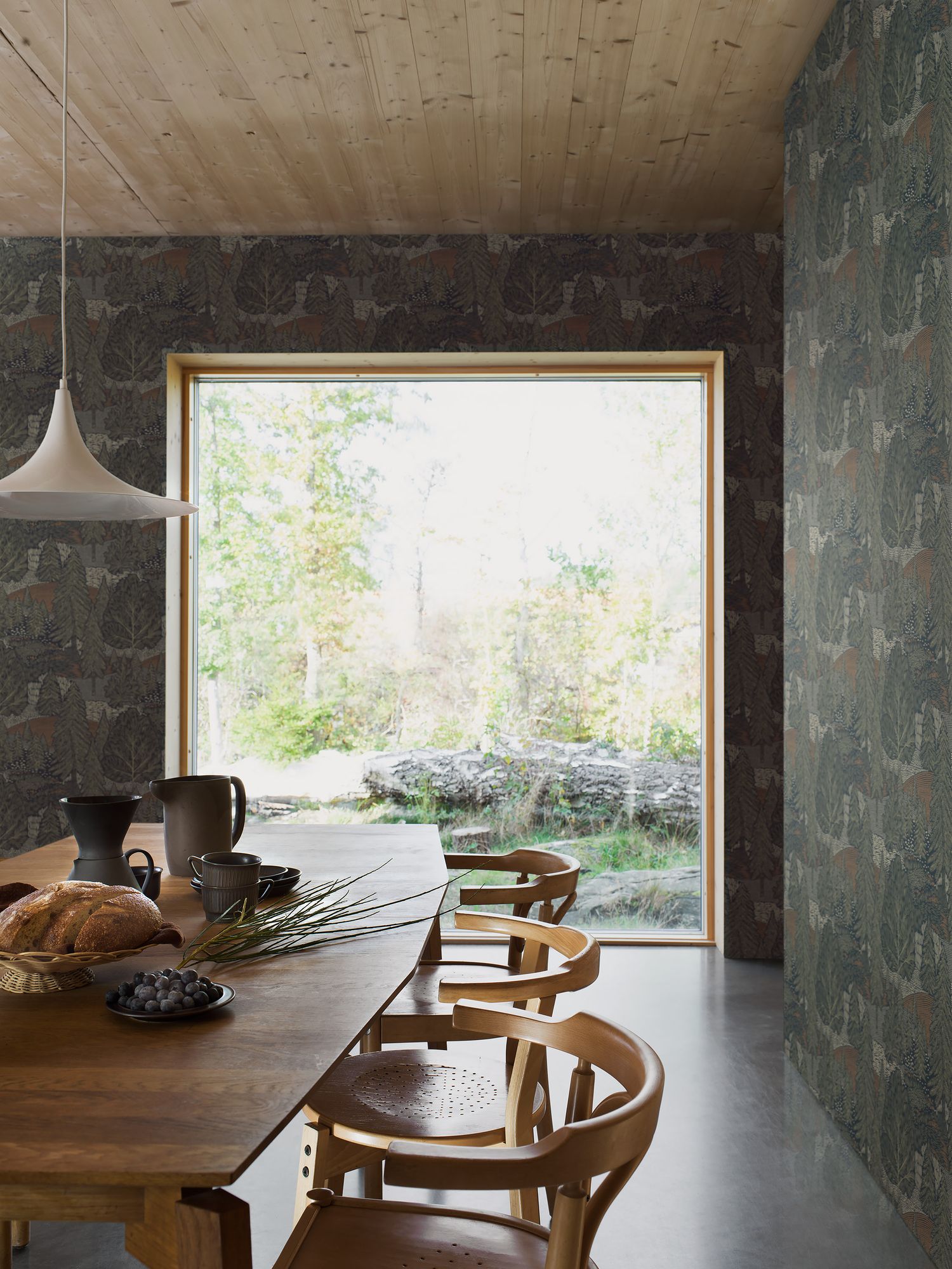 4701 Northern Forest Multi and Blue Wallpaper by Boråstapeter