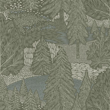 4702 Northern Forest Multi and Green Wallpaper by Boråstapeter