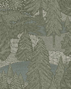 4702 Northern Forest Multi and Green Wallpaper by Boråstapeter