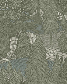 4702 Northern Forest Multi and Green Wallpaper by Boråstapeter