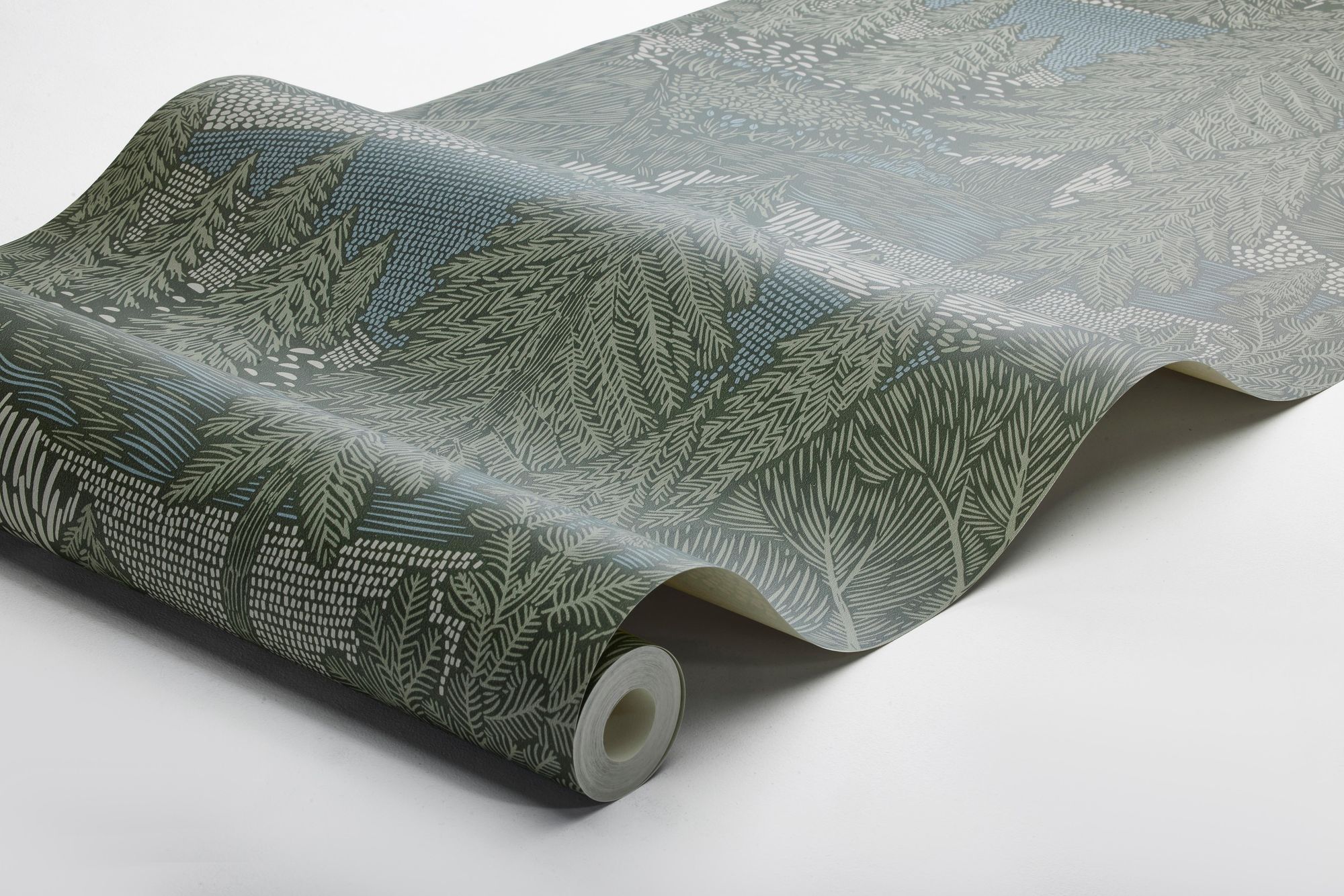 4702 Northern Forest Multi and Green Wallpaper by Boråstapeter