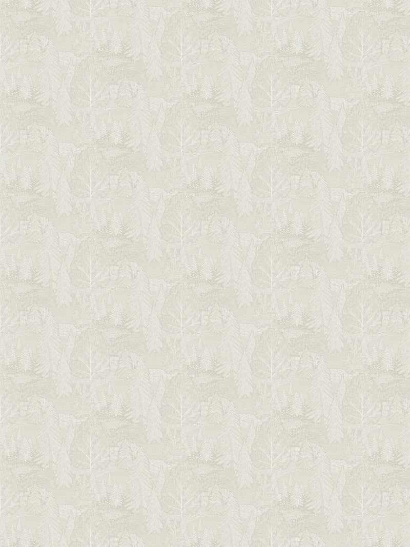 4703 Northern Forest Beige and White Wallpaper by Boråstapeter