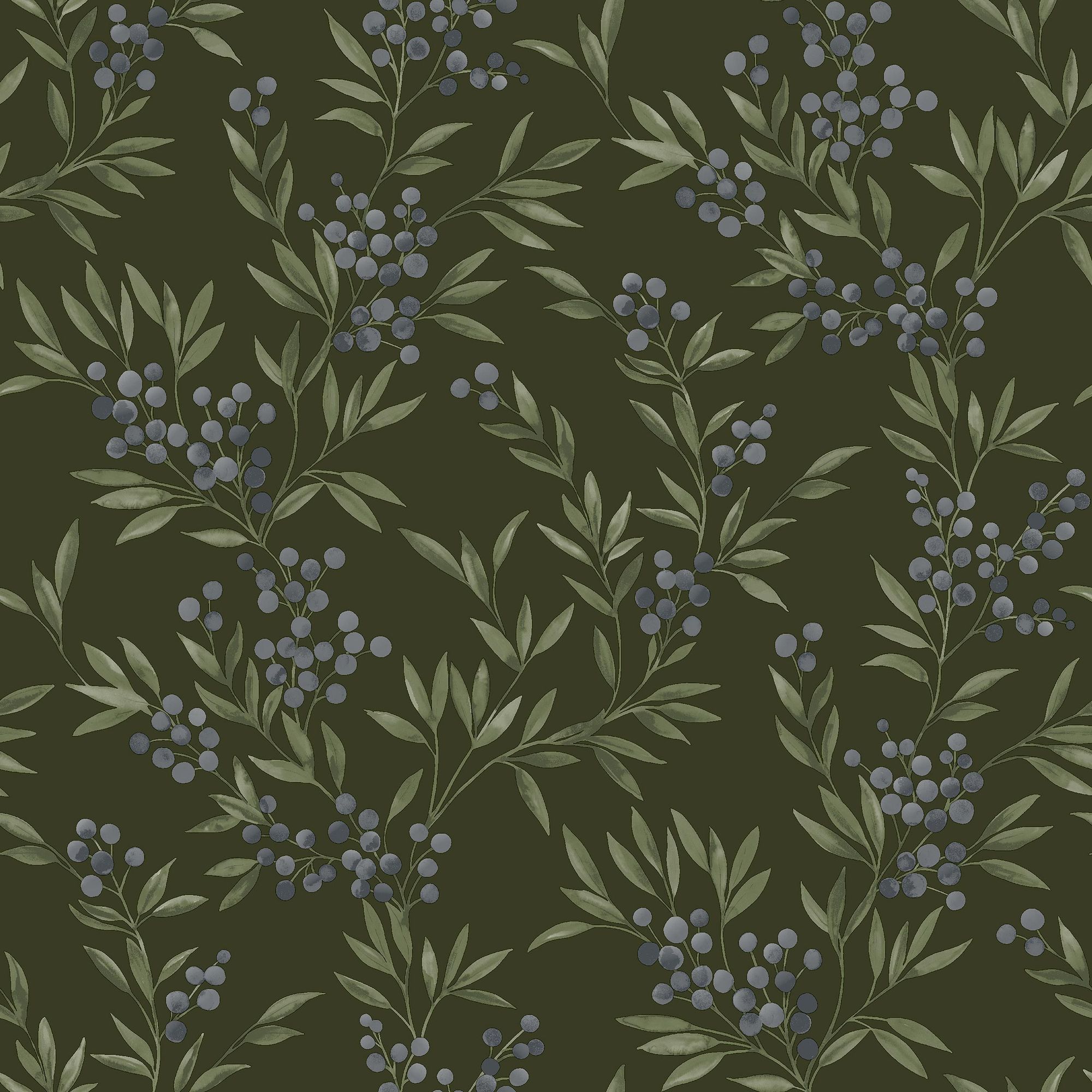 4715 Forest Berries Multi and Green Wallpaper by Boråstapeter