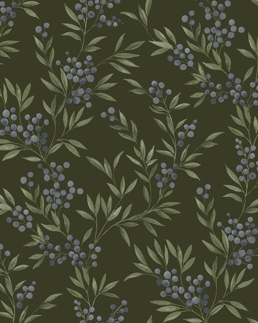 4715 Forest Berries Multi and Green Wallpaper by Boråstapeter