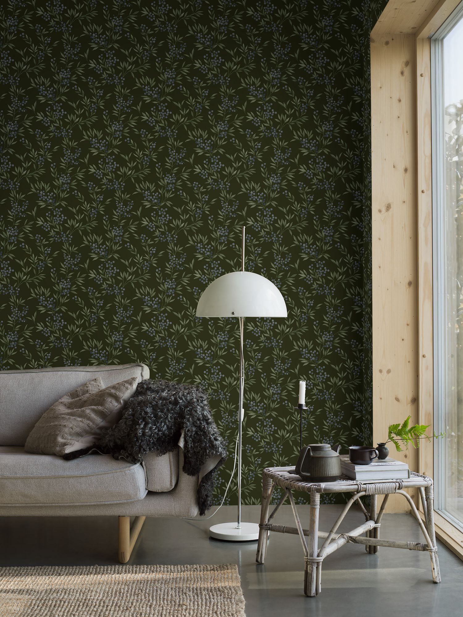 4715 Forest Berries Multi and Green Wallpaper by Boråstapeter