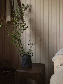 4718 Woodland Stripe Beige and Red Wallpaper by Boråstapeter