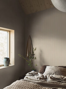 4718 Woodland Stripe Beige and Red Wallpaper by Boråstapeter