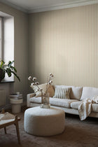 4718 Woodland Stripe Beige and Red Wallpaper by Boråstapeter