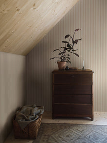 4718 Woodland Stripe Beige and Red Wallpaper by Boråstapeter