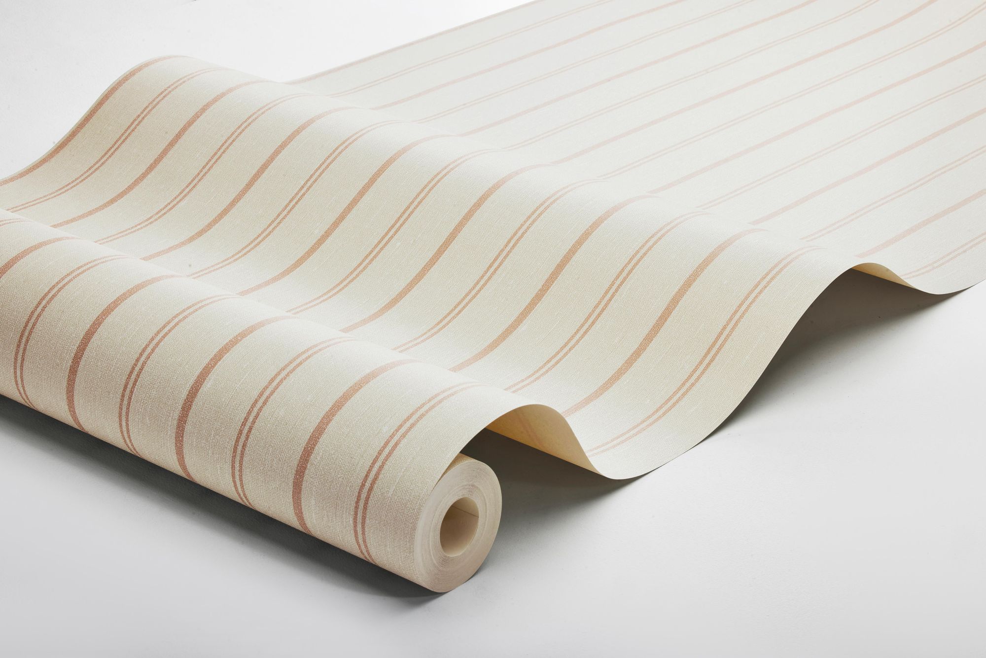 4718 Woodland Stripe Beige and Red Wallpaper by Boråstapeter