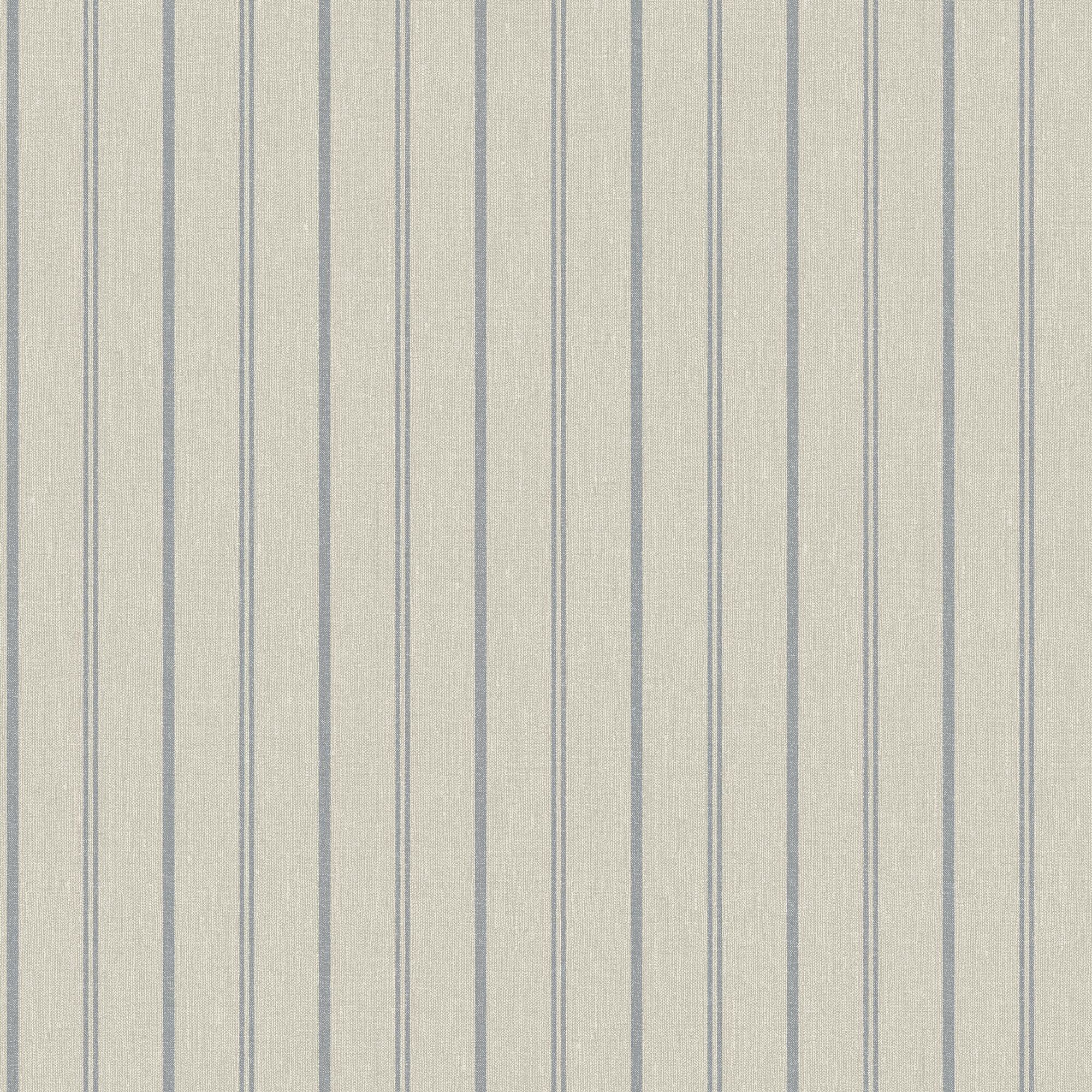 4719 Woodland Stripe Beige and Blue Wallpaper by Boråstapeter