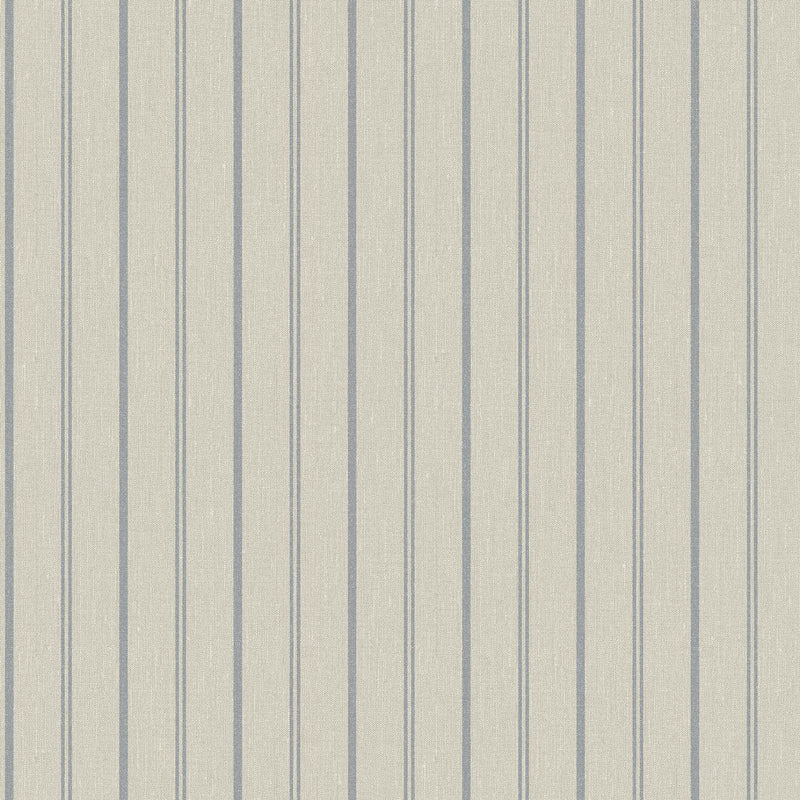4719 Woodland Stripe Beige and Blue Wallpaper by Boråstapeter