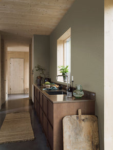 4723 Willowherb Green and Beige Wallpaper by Boråstapeter