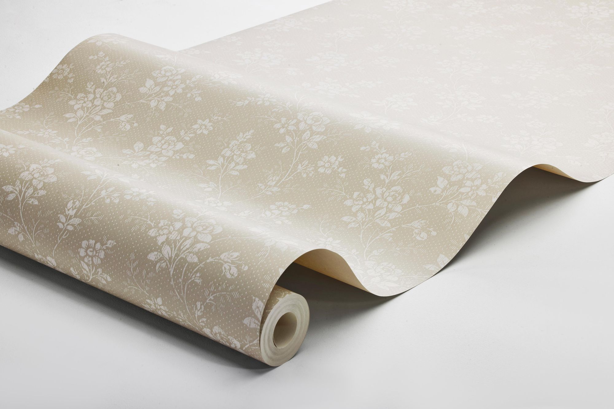 4725 Hip Rose Beige and Grey Wallpaper by Boråstapeter