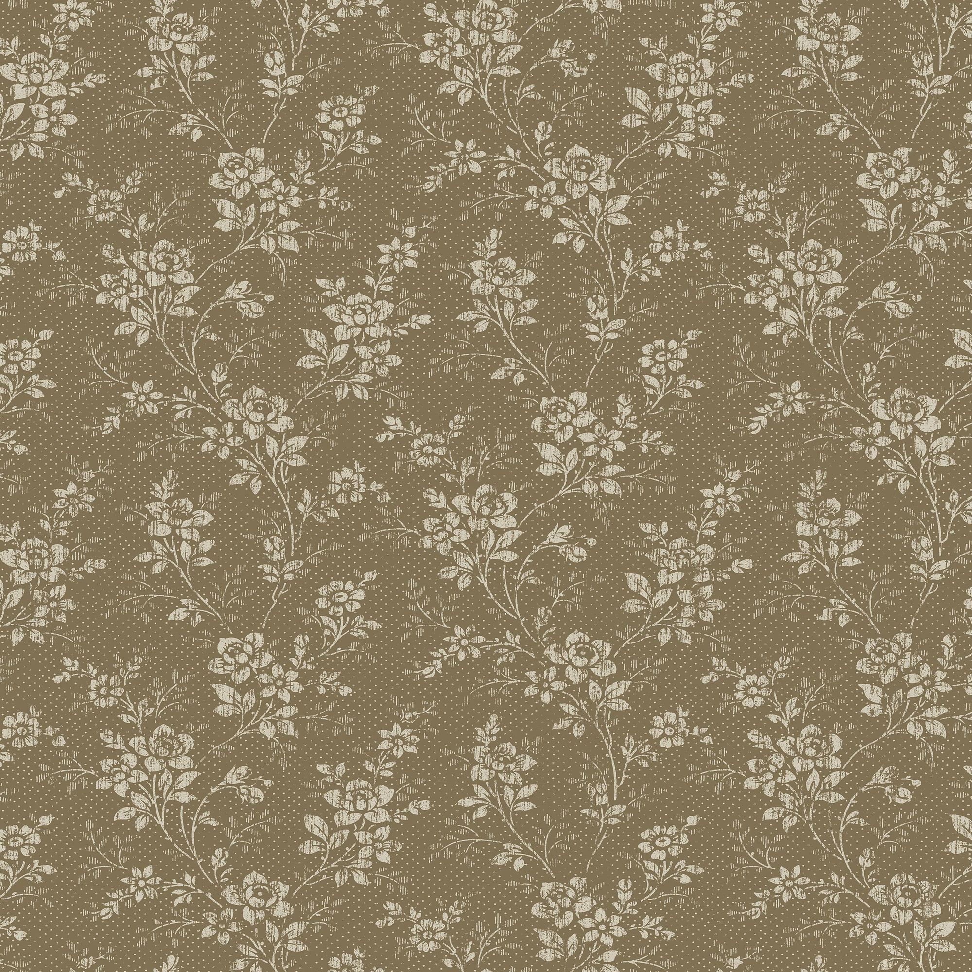 4727 Hip Rose Brown and Beige Wallpaper by Boråstapeter