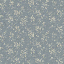 4728 Hip Rose Blue and Beige Wallpaper by Boråstapeter