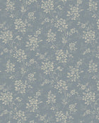 4728 Hip Rose Blue and Beige Wallpaper by Boråstapeter