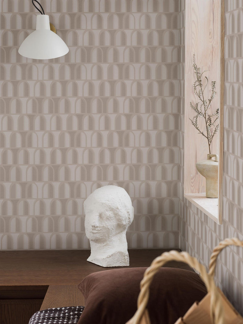 4730 Venice Light Beige Graphics Wallpaper by Boråstapeter